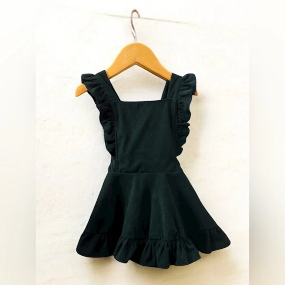 Green Ruffle Pinafore Dress